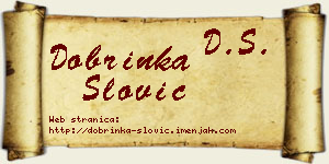 Dobrinka Slović vizit kartica